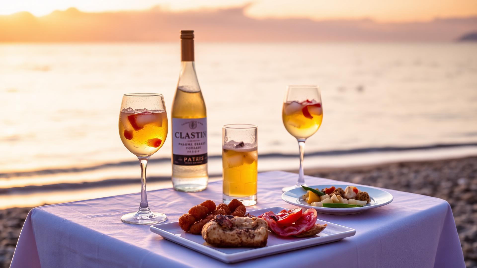 Aperitivo al tramonto in spiaggia